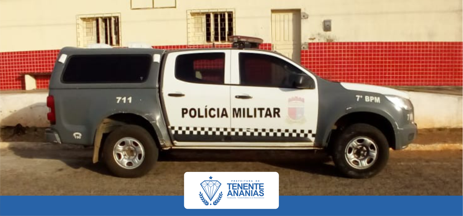 O destacamento de Polícia Militar de Tenente Ananias/RN foi contemplado com uma viatura (S10).