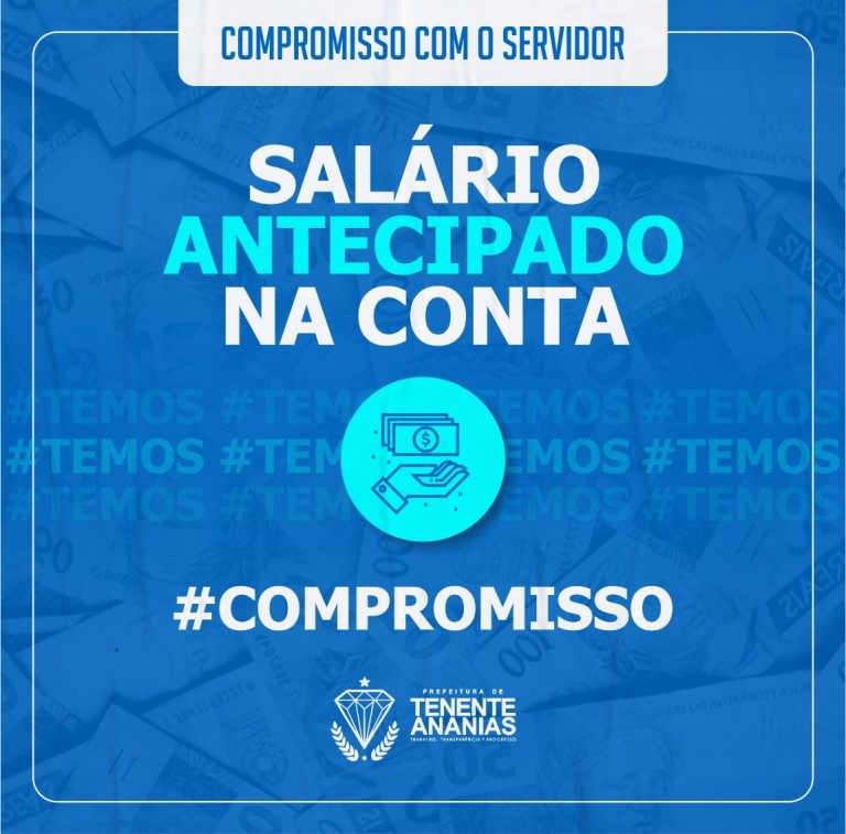 Read more about the article Antecipação dos salários dos servidores.