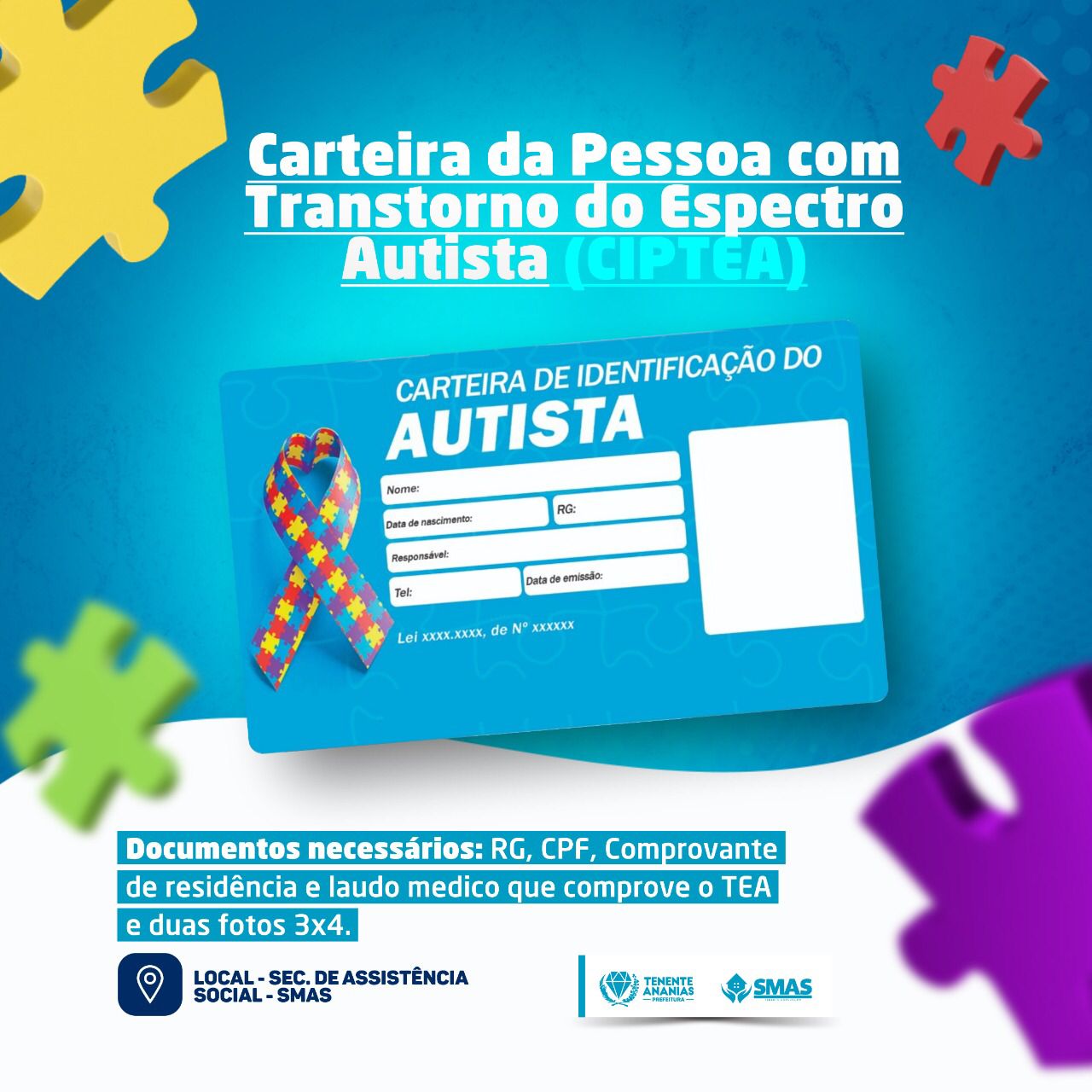 Regulamentação da emissão da Carteira de Identificação da Pessoa com Transtorno do Espectro Autista